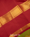 Mehandi Green Pure Kanchipuram Silk Handloom Saree