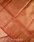 Metallic Copper Gold Pure Kanchipuram Silk Saree