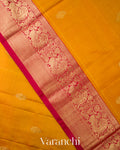Marigold Yellow Pure Kanchipuram Silk Handloom Saree 