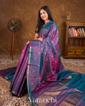 Purple Pure Kanchipuram Silk Handloom Saree
