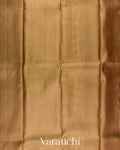 Golden Beige Vaira Oosi Pure Kanchipuram Silk Handloom Saree
