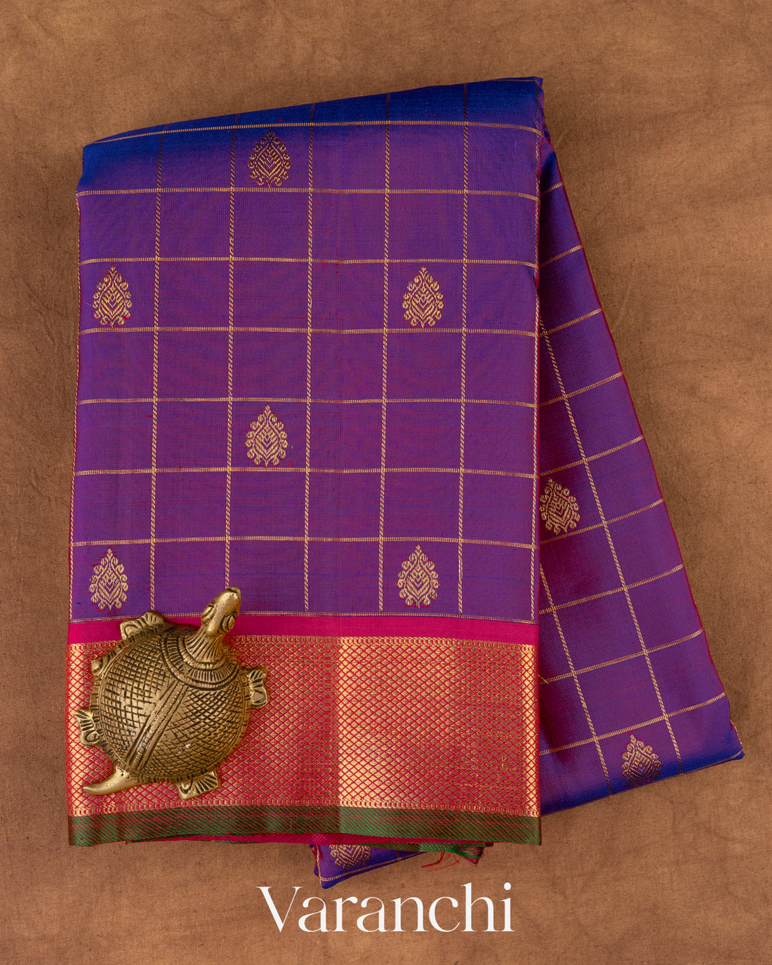 Royal Purple Pure Kanchipuram Silk Handloom Saree