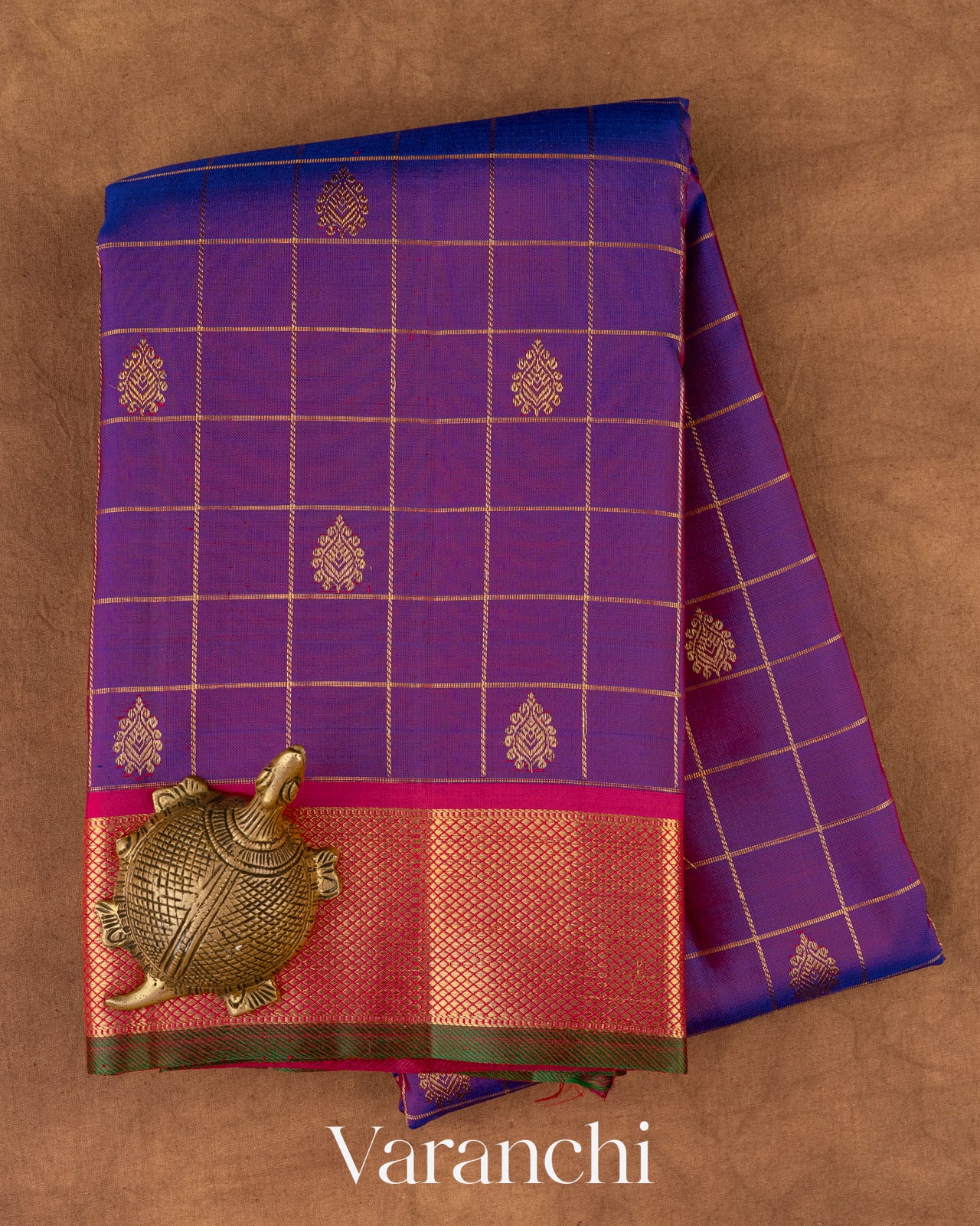 Royal Purple Pure Kanchipuram Silk Handloom Saree