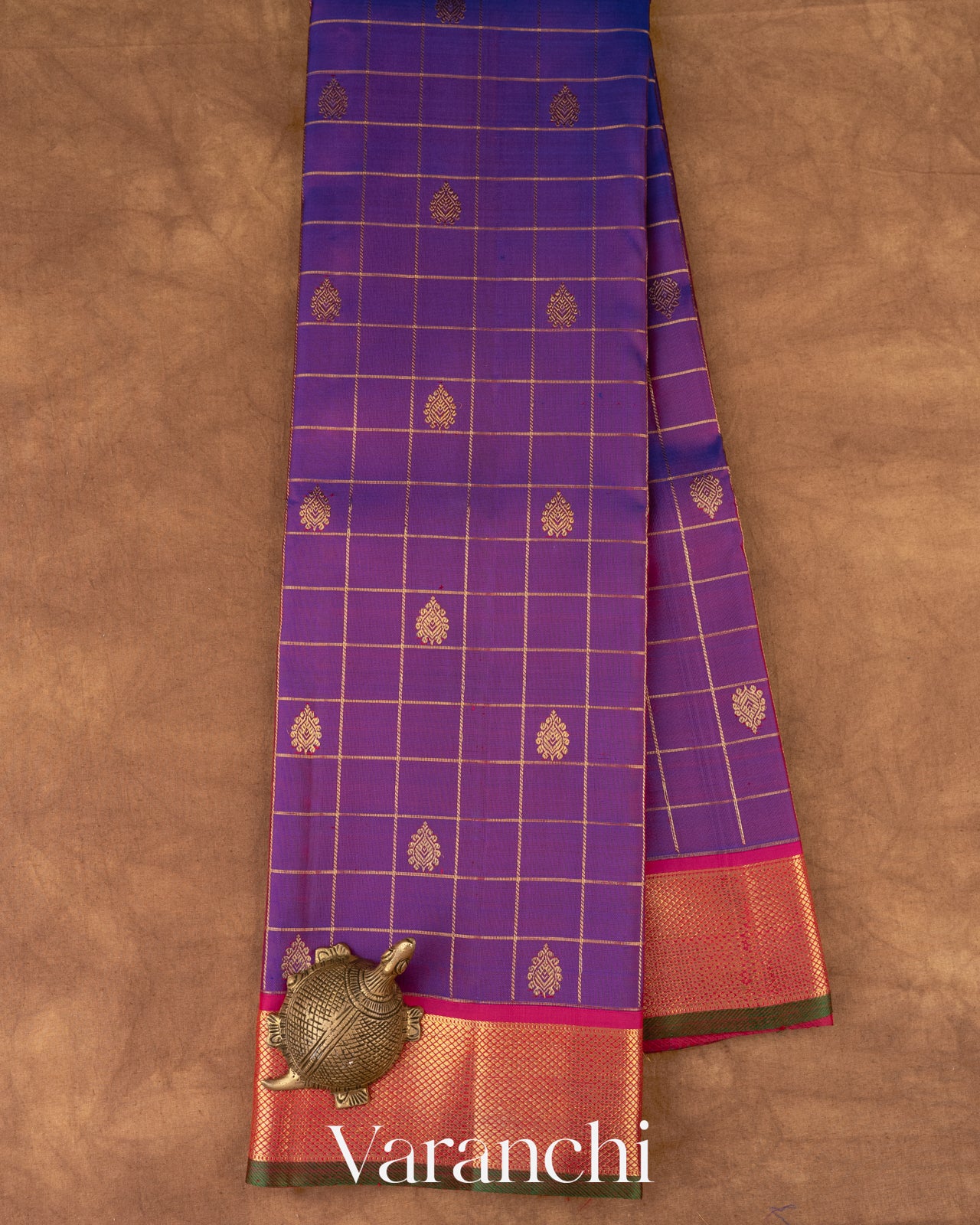 Royal Purple Pure Kanchipuram Silk Handloom Saree