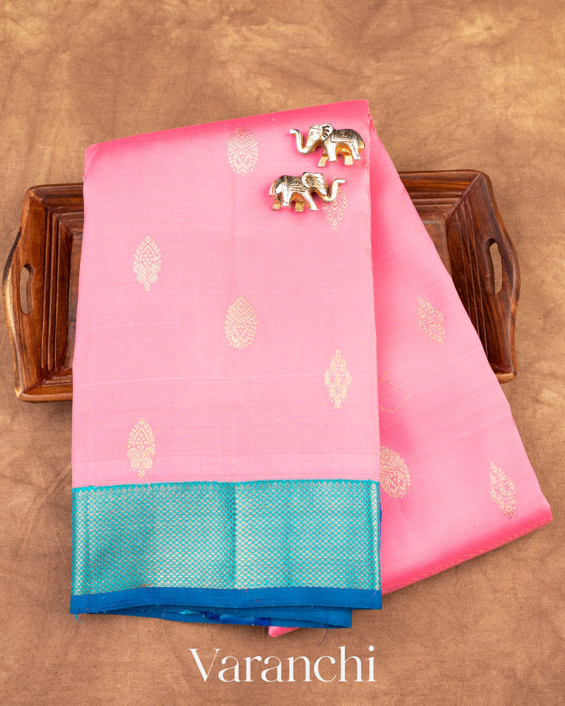 Baby Pink Pure Kanchipuram Silk Handloom Saree