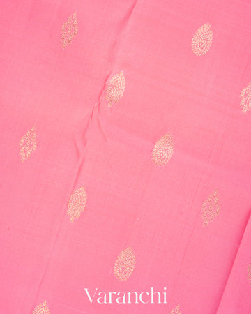 Baby Pink Pure Kanchipuram Silk Handloom Saree