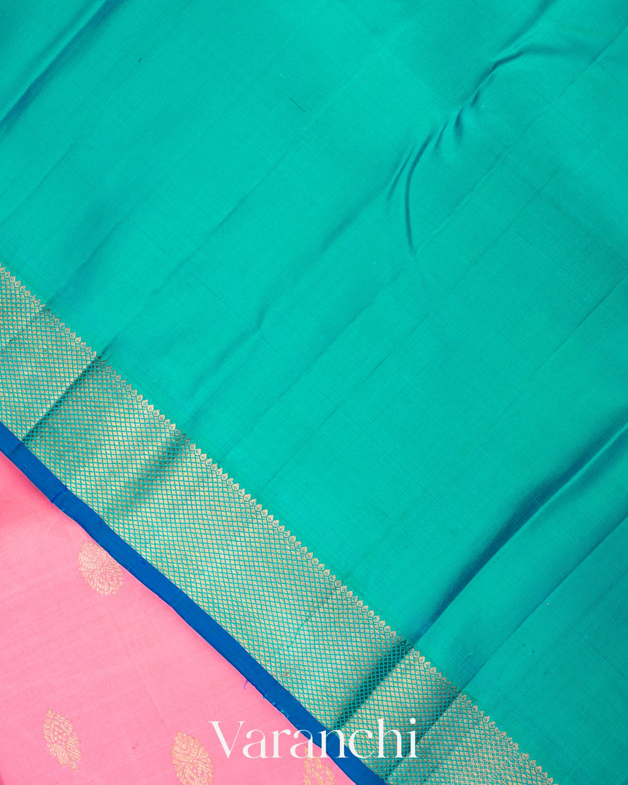 Baby Pink Pure Kanchipuram Silk Handloom Saree