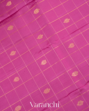 Magenta Purple Pure Kanchipuram Silk Handloom Saree