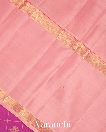 Magenta Purple Pure Kanchipuram Silk Handloom Saree