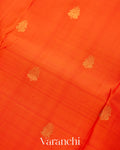 Deep Orange Pure Kanchipuram Silk Handloom Saree