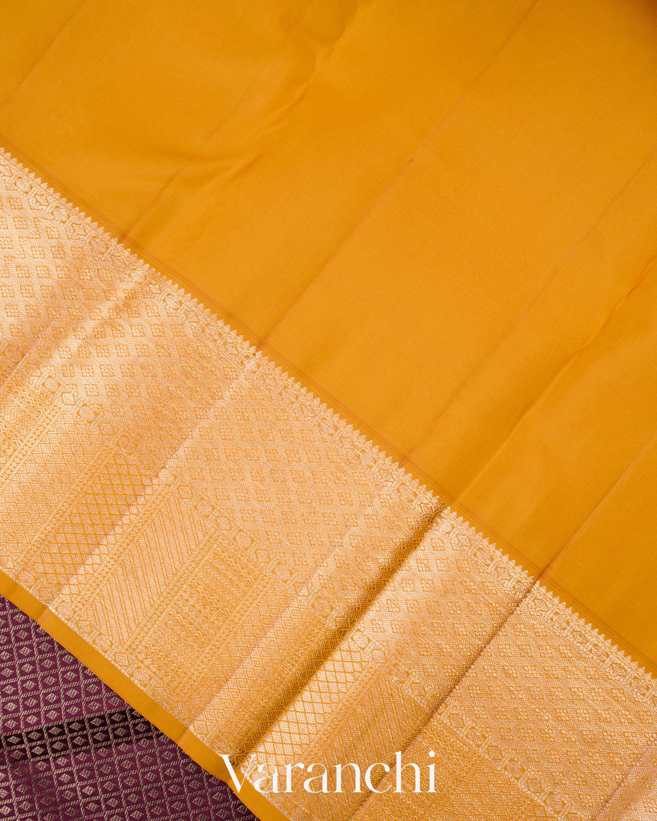 Wine Plum Heavy Brocade Pure Kanchipuram Silk Saree