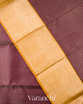 Wine Plum Heavy Brocade Pure Kanchipuram Silk Saree