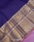 Lavender Vaira Oosi Pure Kanchipuram Silk Handloom Saree