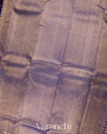 Lavender Vaira Oosi Pure Kanchipuram Silk Handloom Saree