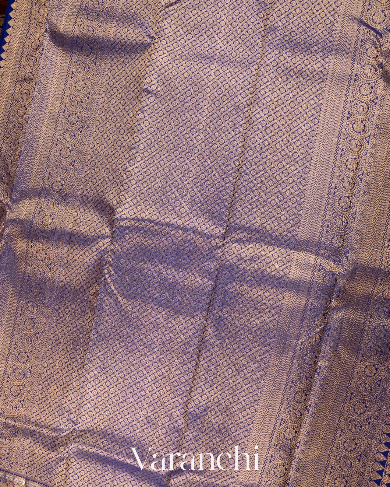 Lavender Vaira Oosi Pure Kanchipuram Silk Handloom Saree