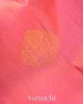 Flamingo Pink Vaira Oosi Pure Kanchipuram Silk Handloom Saree