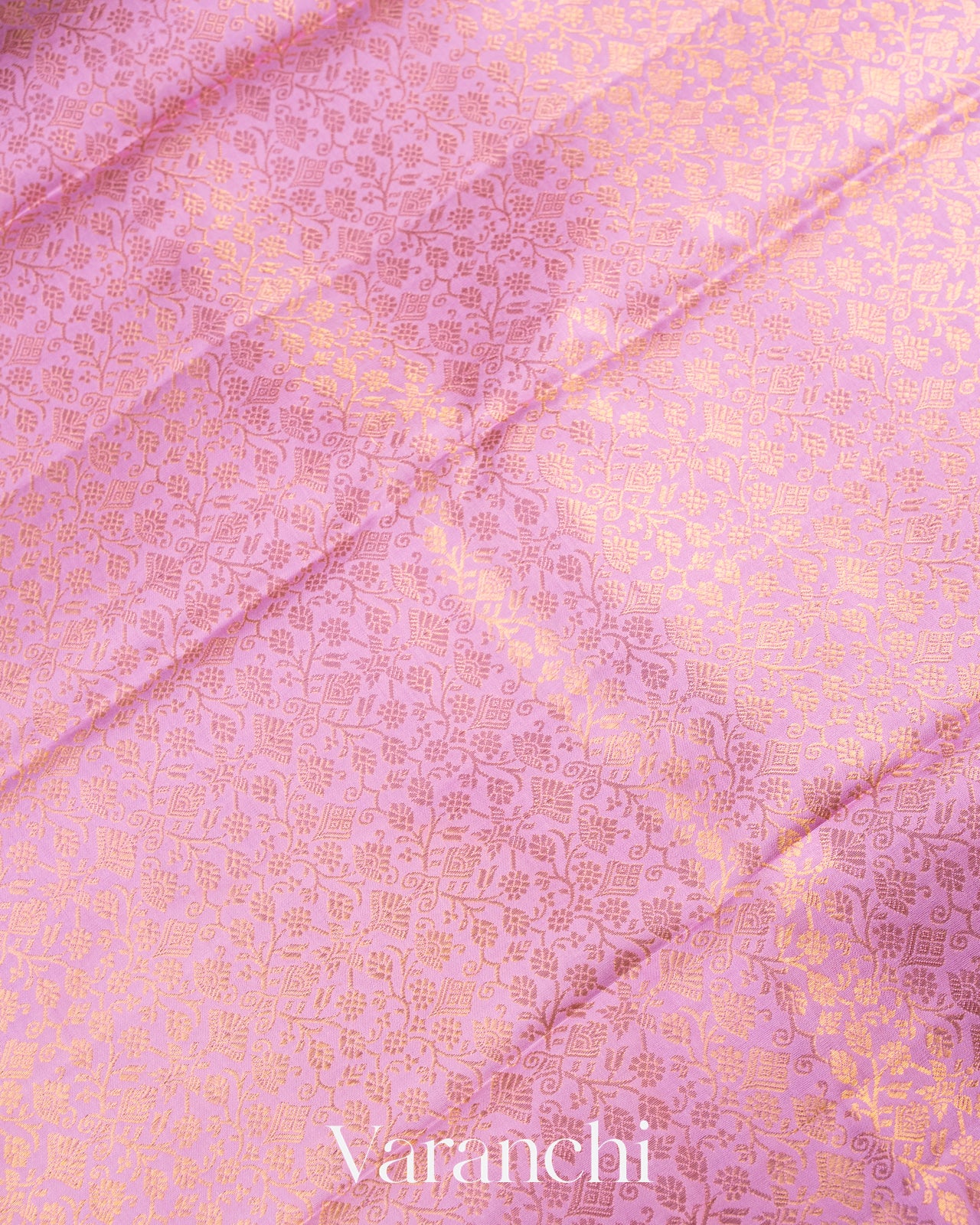 Lilac Heavy Brocade Pure Kanchipuram Silk Saree