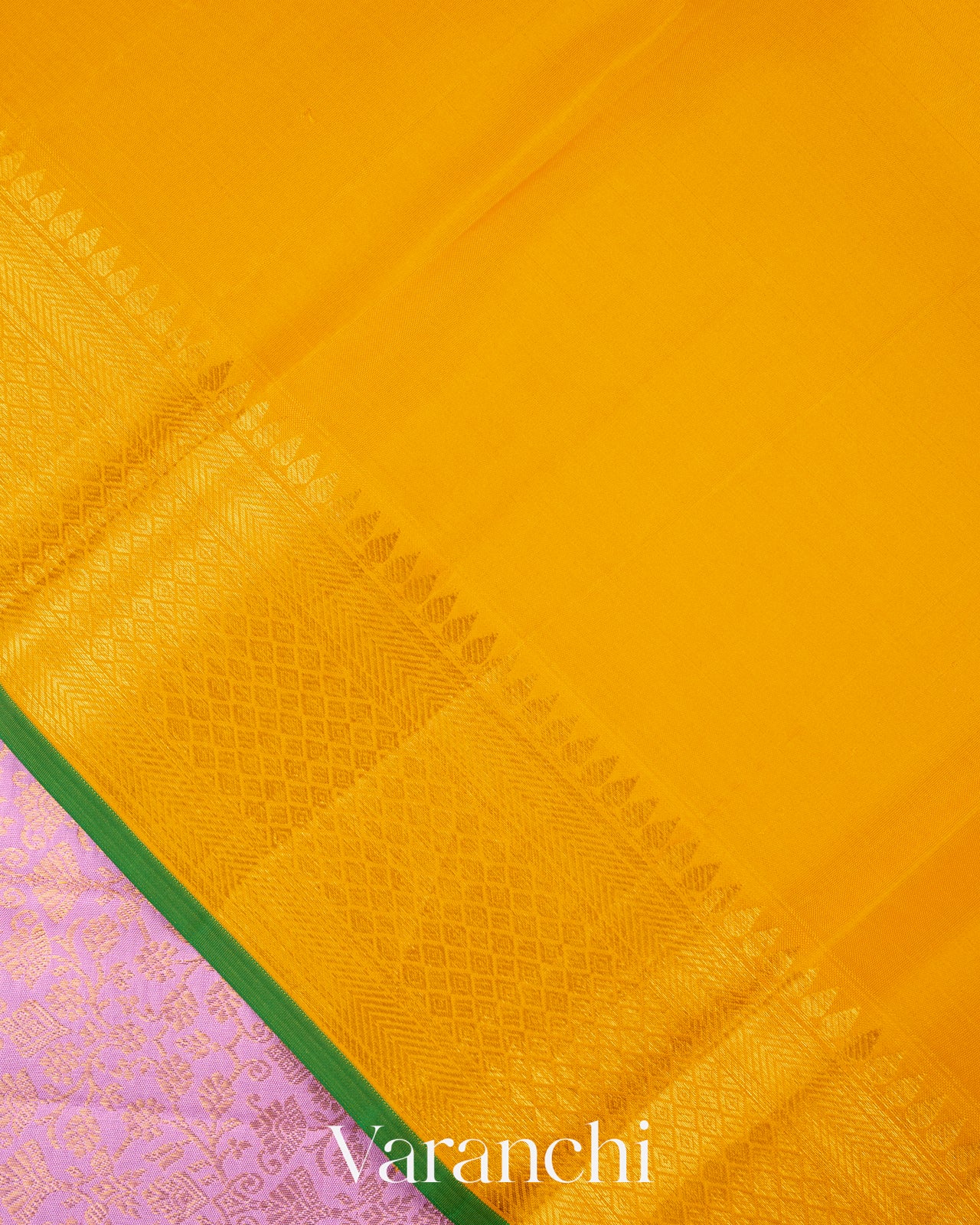 Lilac Heavy Brocade Pure Kanchipuram Silk Saree
