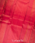 Reddish Pink Vaira Oosi Pure Kanchipuram Silk Handloom Saree
