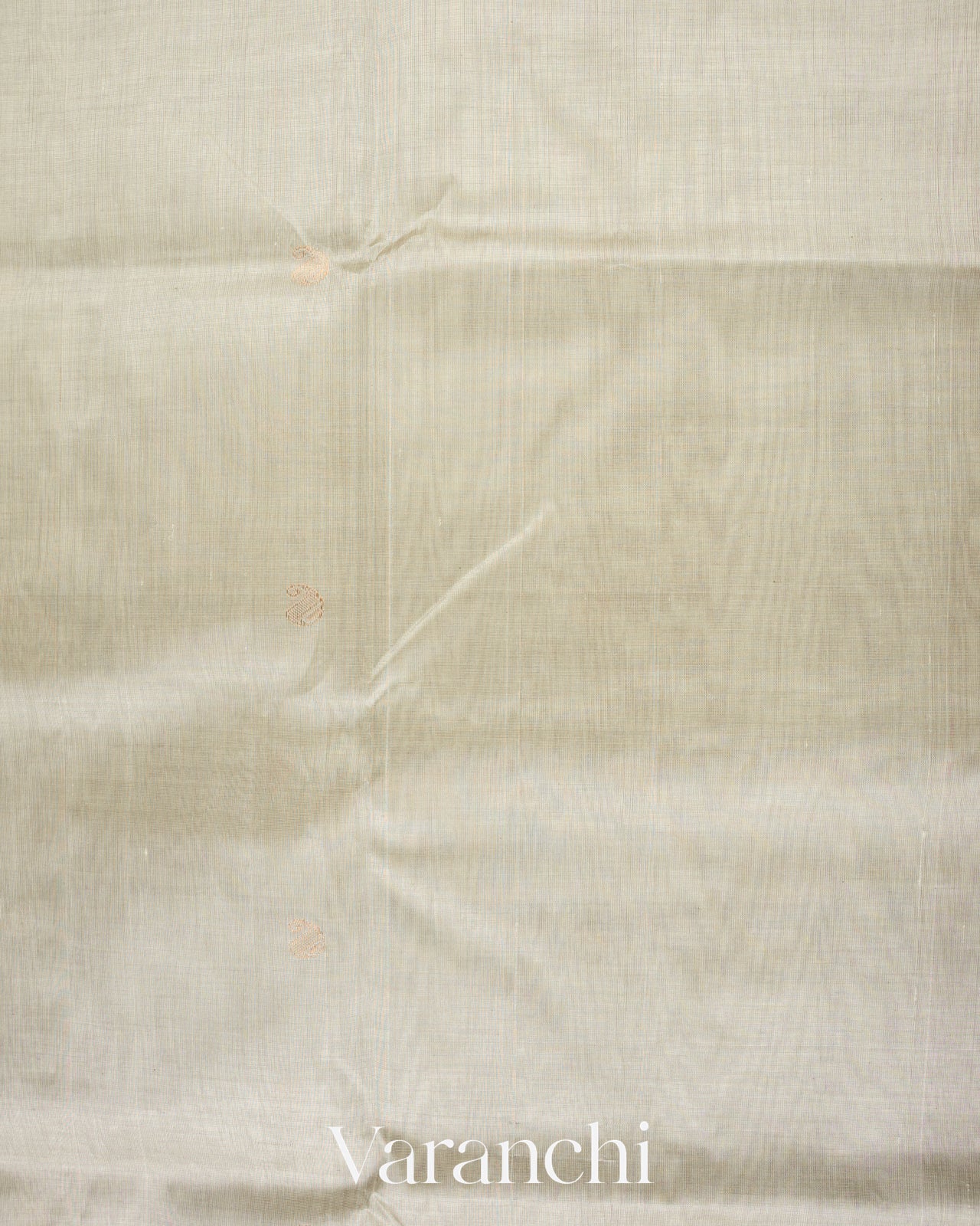 Muted Sage Green Pure Kanchipuram Silk Cotton Handloom Saree