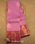 Mauve Pink Vaira Oosi Pure Kanchipuram Silk Handloom Saree