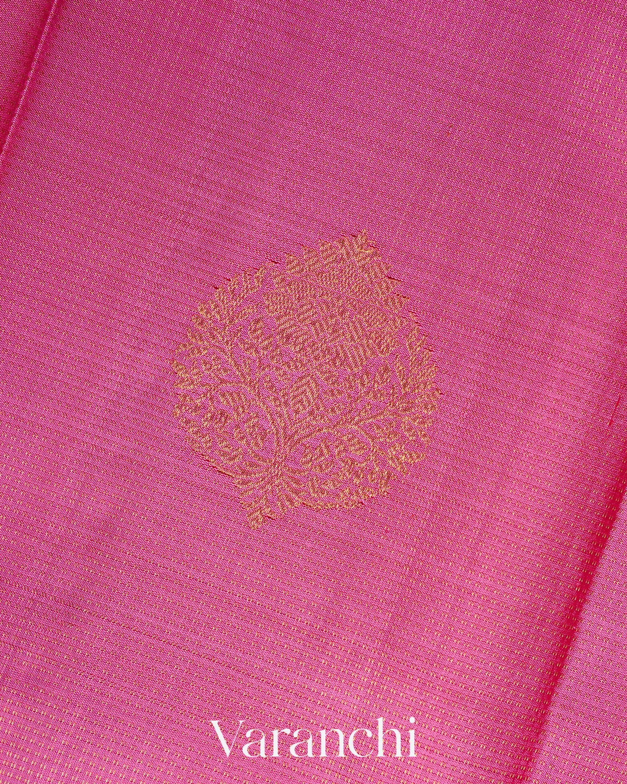 Mauve Pink Vaira Oosi Pure Kanchipuram Silk Handloom Saree