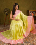 Pastel Pistachio Green Pure Kanchipuram Silk Handloom Saree