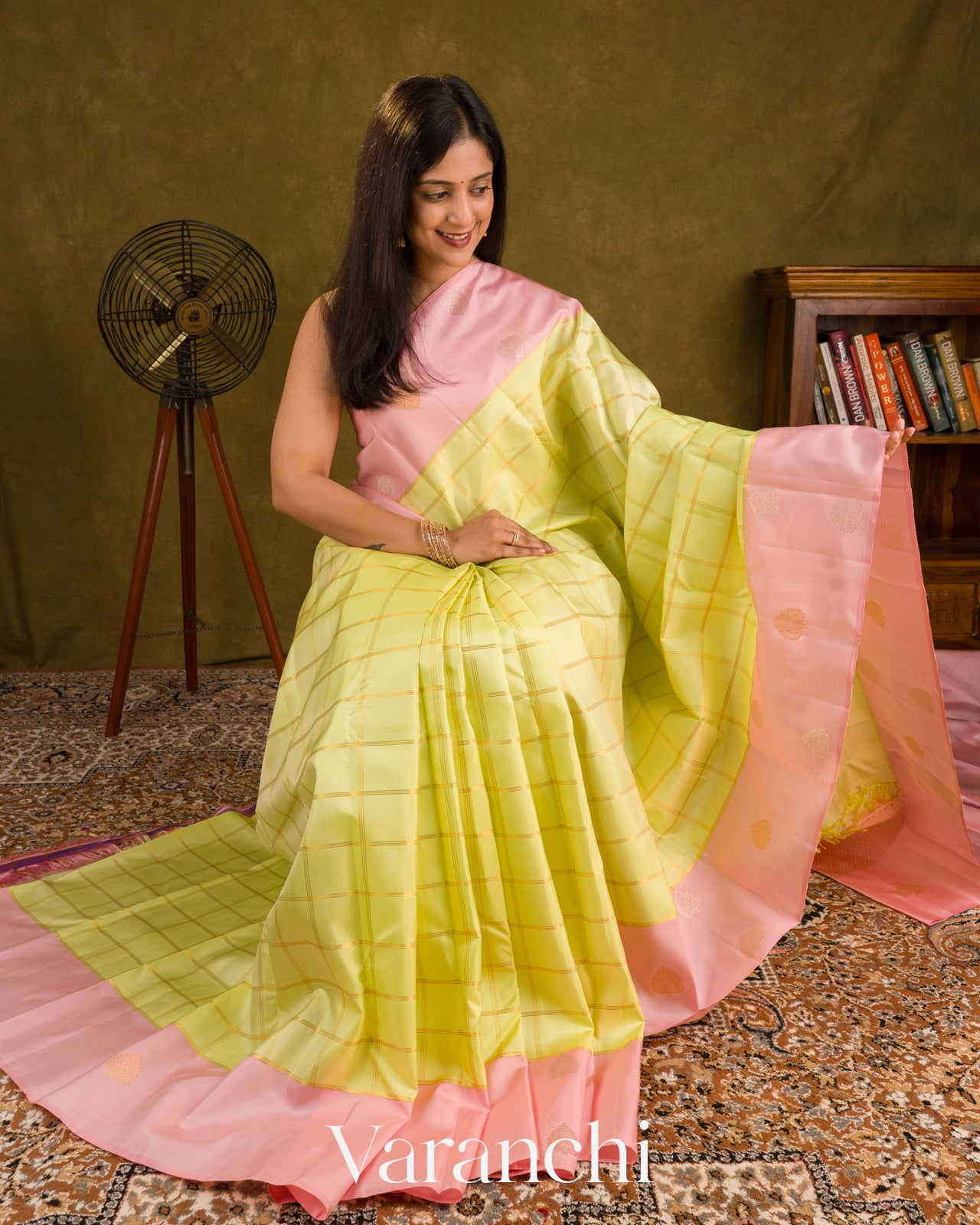Pastel Pistachio Green Pure Kanchipuram Silk Handloom Saree