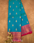 Peacock Green Pure Kanchipuram Silk Handloom Saree