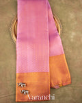 Pink Heavy Brocade Pure Kanchipuram Silk Saree