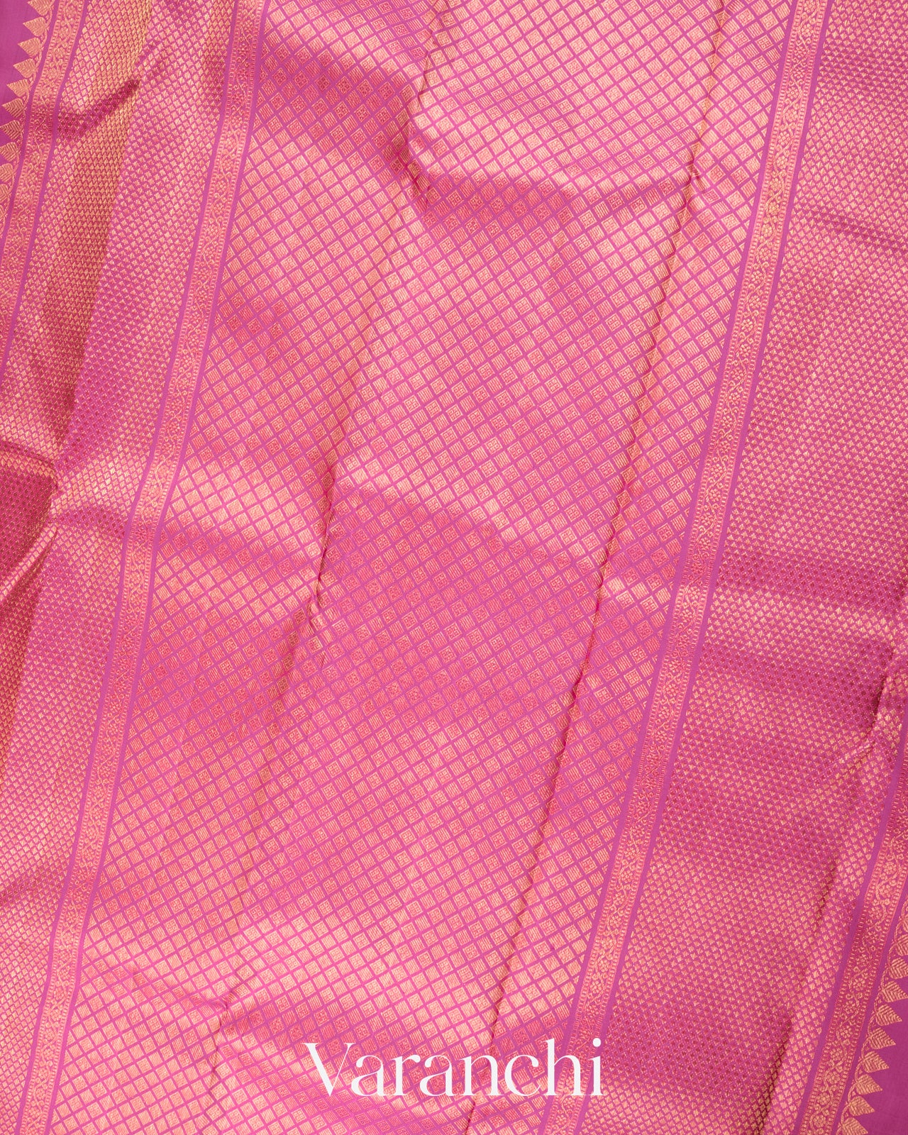 Mauve Pink Vaira Oosi Pure Kanchipuram Silk Handloom Saree