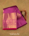Purple Vaira Oosi Pure Kanchipuram Silk Handloom Saree