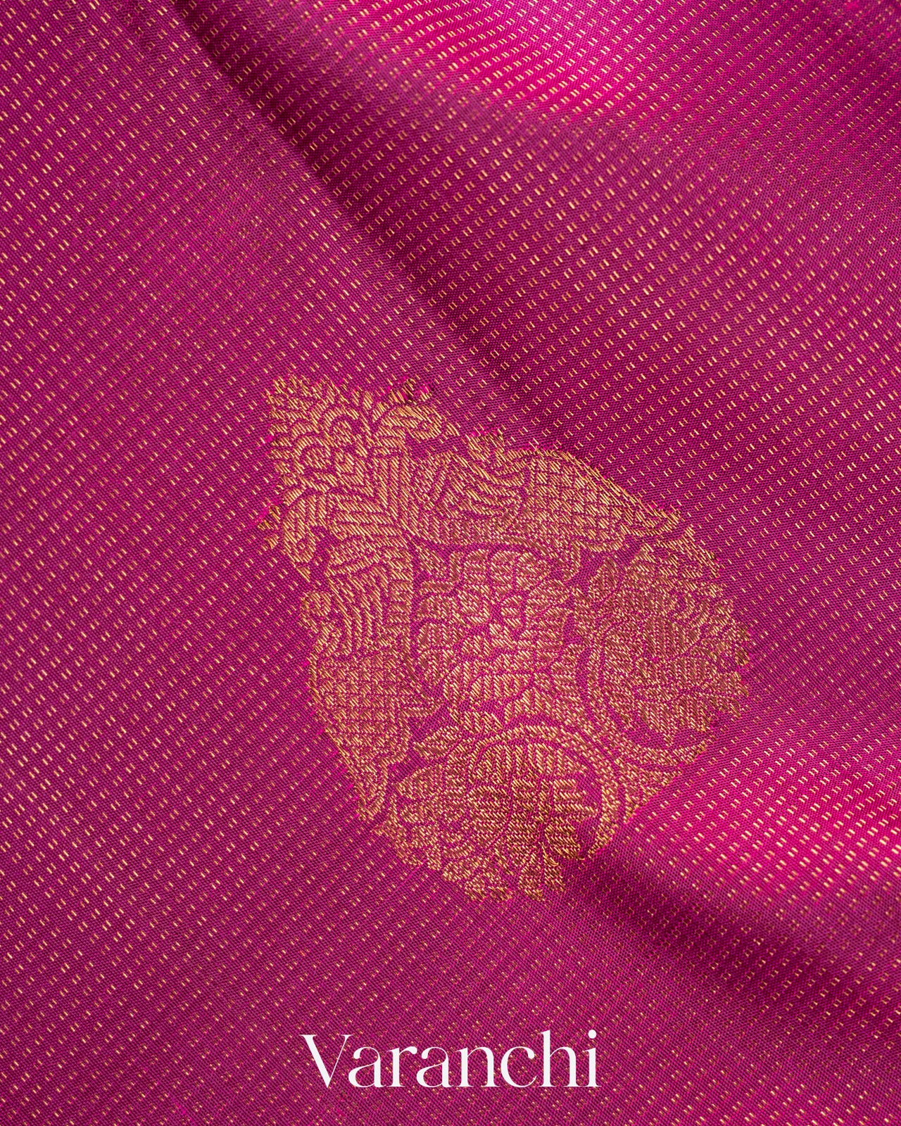 Purple Vaira Oosi Pure Kanchipuram Silk Handloom Saree