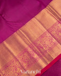 Purple Vaira Oosi Pure Kanchipuram Silk Handloom Saree