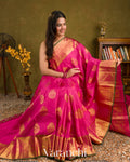 Rani Pink Pure Kanchipuram Silk Handloom Saree