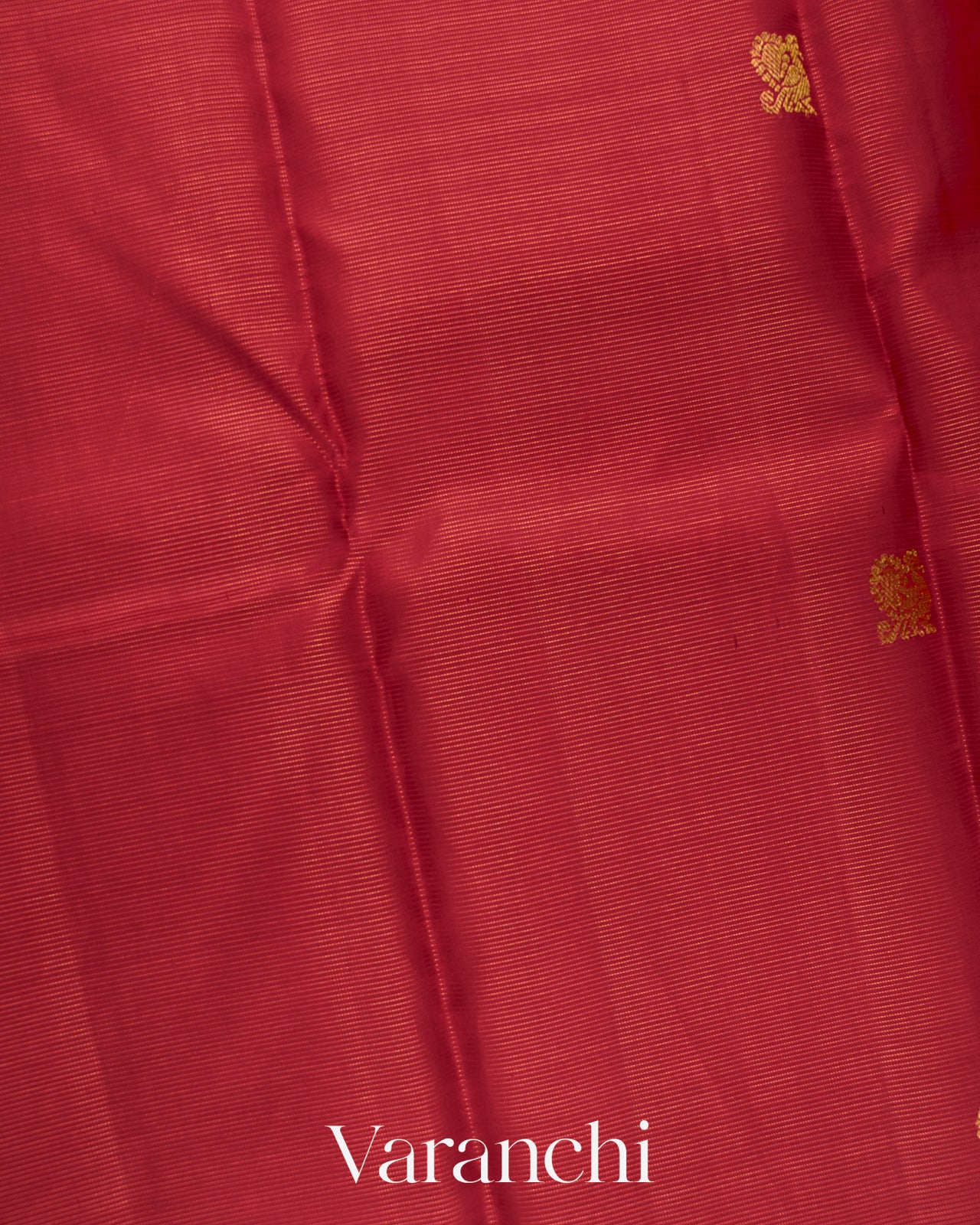 Vermilion Red Pure Kanchipuram Silk Handloom Saree