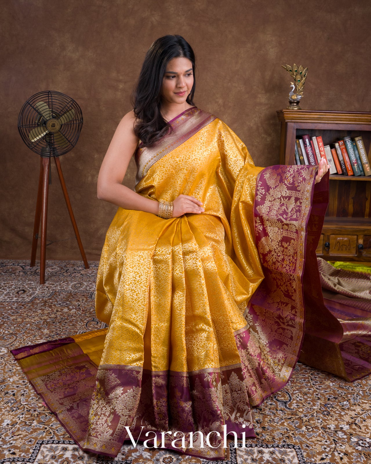 Marigold Yellow Pure Kanchipuram Silk Handloom Saree