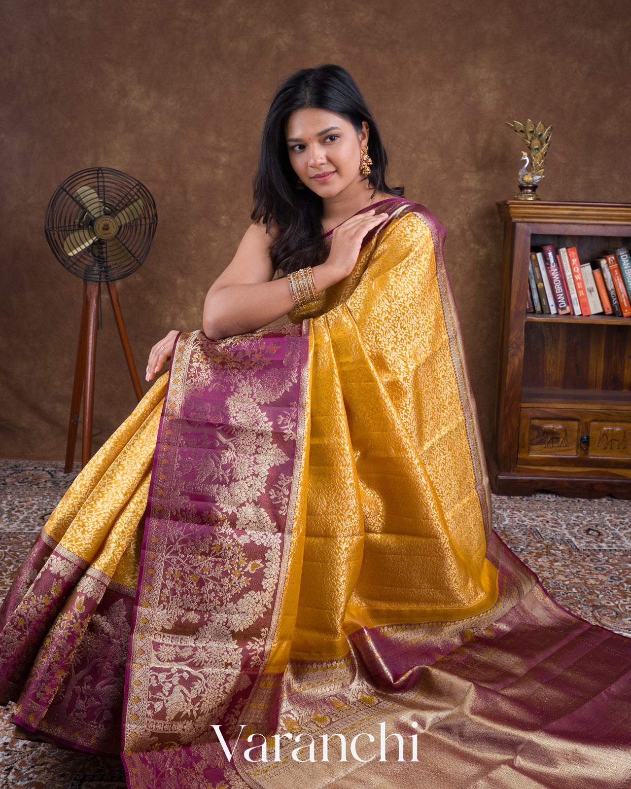 Marigold Yellow Pure Kanchipuram Silk Handloom Saree