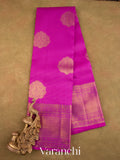 Magenta Vaira Oosi Pure Kanchipuram Silk Handloom Saree