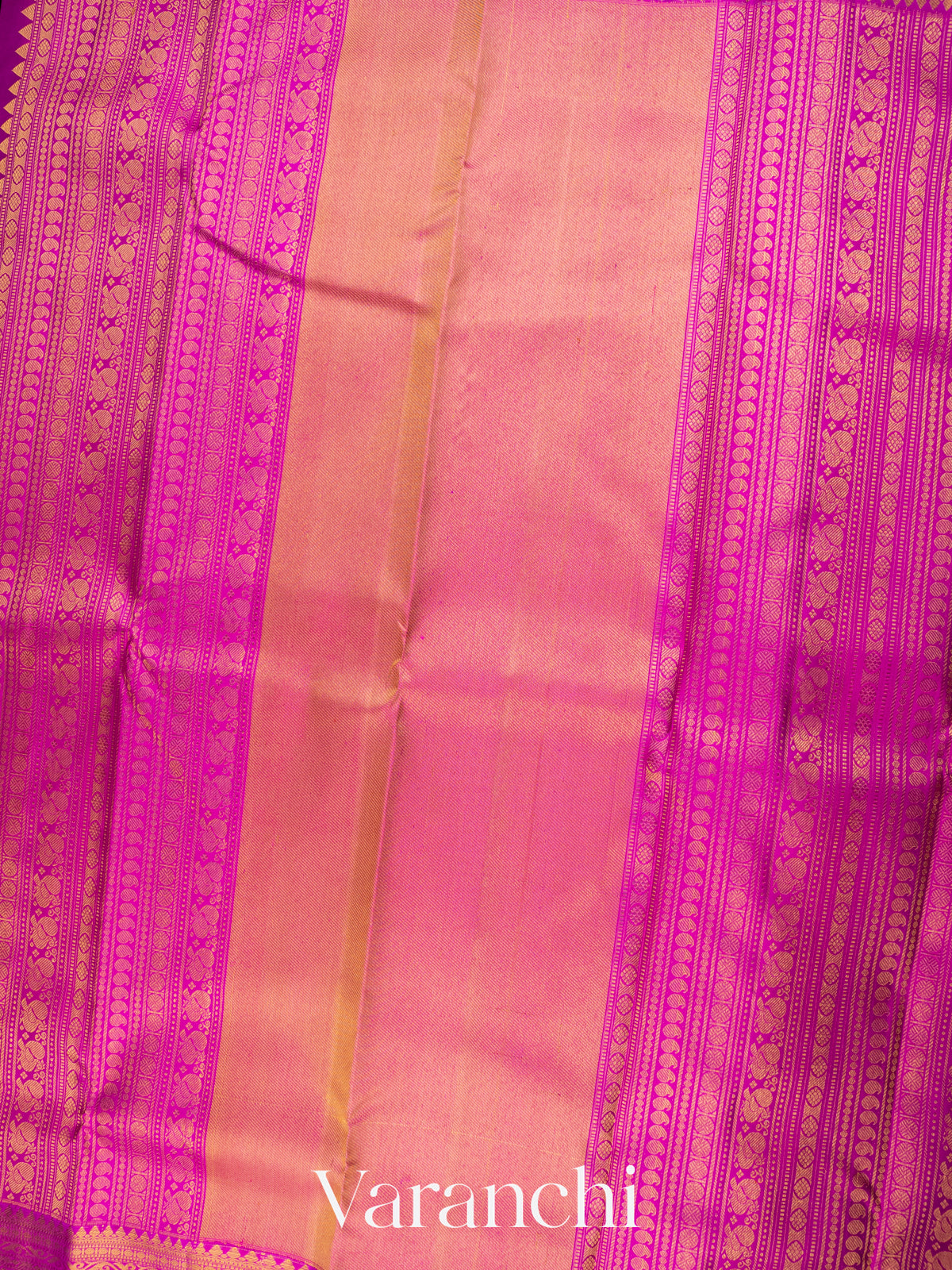 Magenta Vaira Oosi Pure Kanchipuram Silk Handloom Saree