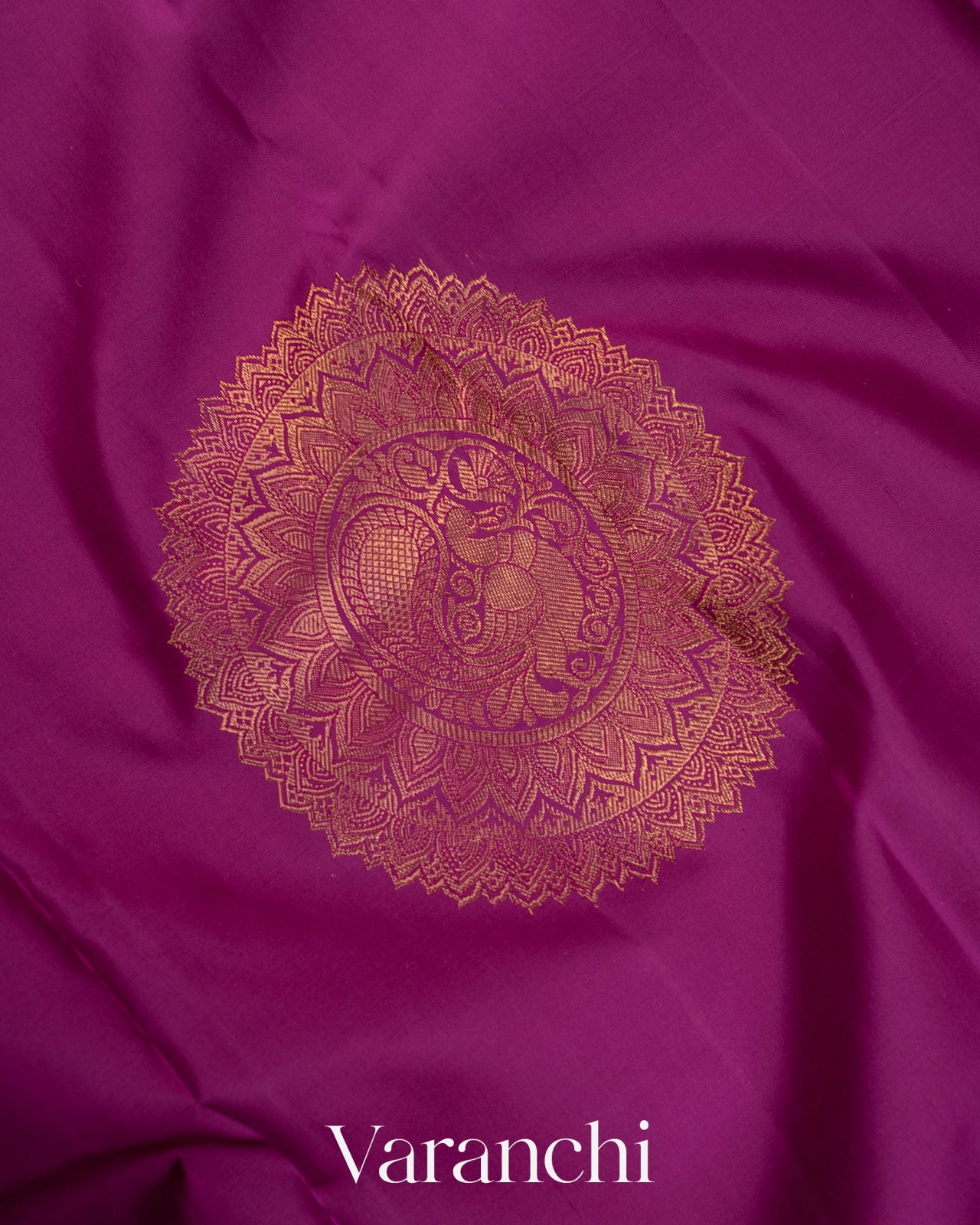 Purple Pure Kanchipuram Silk Handloom Saree