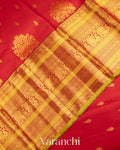 Vermilion Red Pure Kanchipuram Silk Handloom Saree