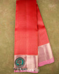 Vermilion Red  Pure Kanchipuram Silk Handloom Saree 