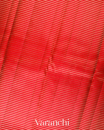 Vermilion Red  Pure Kanchipuram Silk Handloom Saree 