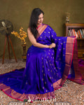 Royal Blue Pure Kanchipuram Silk Handloom Saree
