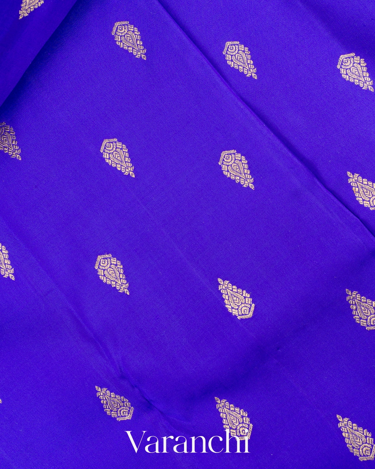 Royal Blue Pure Kanchipuram Silk Handloom Saree
