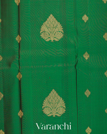 Royal Green Pure Kanchipuram Silk Handloom Saree