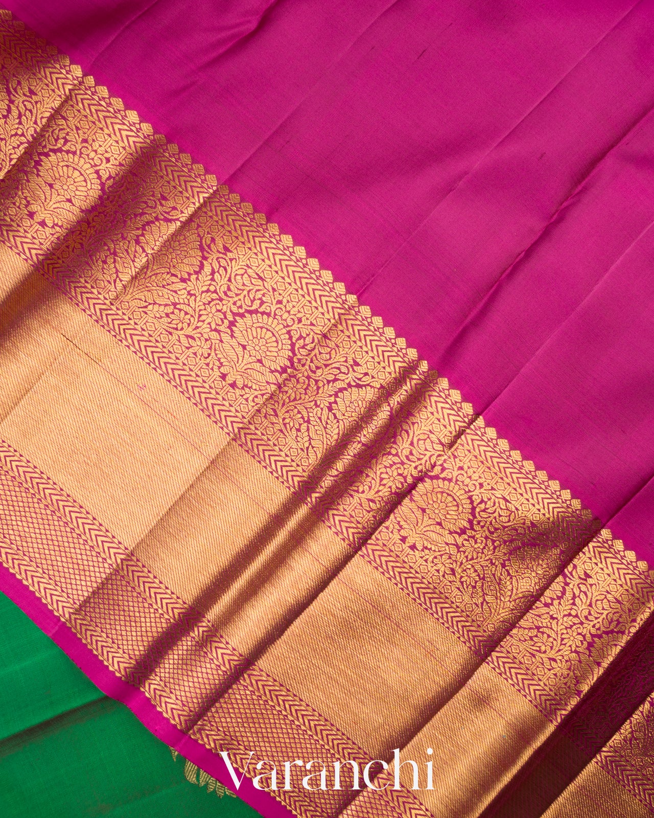 Royal Green Pure Kanchipuram Silk Handloom Saree