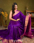 Royal Violet Pure Kanchipuram Silk Handloom Saree 