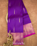 Royal Violet Pure Kanchipuram Silk Handloom Saree 